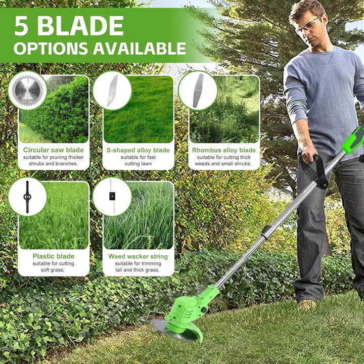 Guadaña STIHL Eléctrica Profesional Recargable 3 en 1 ⚡️🔋 con Doble Batería y Kit Completo de Más de 20 Accesorios 🌿🛠️