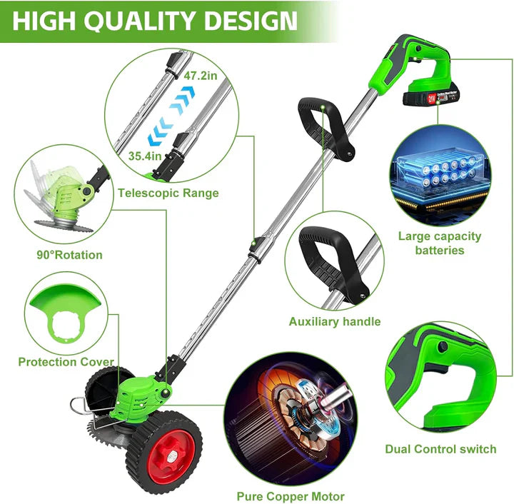 Guadaña  STIHL Eléctrica Profesional Recargable 3 en 1 ⚡️🔋 con Doble Batería y Kit Completo de Más de 20 Accesorios 🌿🛠️