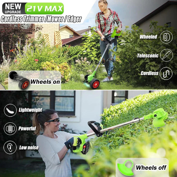 Guadaña  STIHL Eléctrica Profesional Recargable 3 en 1 ⚡️🔋 con Doble Batería y Kit Completo de Más de 20 Accesorios 🌿🛠️