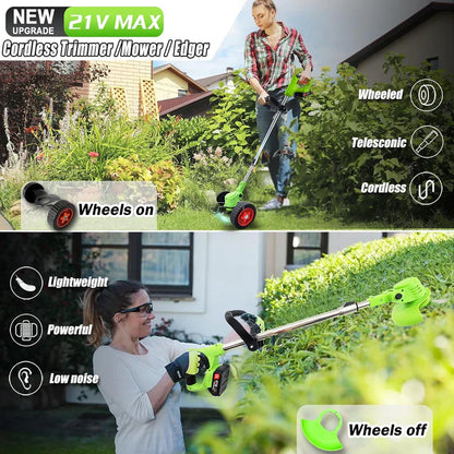 Guadaña  STIHL Eléctrica Profesional Recargable 3 en 1 ⚡️🔋 con Doble Batería y Kit Completo de Más de 20 Accesorios 🌿🛠️