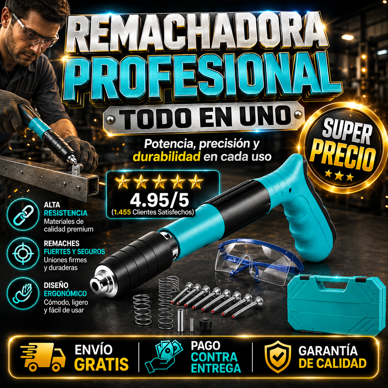 Remachadora + Remaches