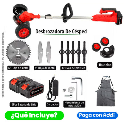 Guadaña  STIHL Eléctrica Profesional Recargable 3 en 1 ⚡️🔋 con Doble Batería y Kit Completo de Más de 20 Accesorios 🌿🛠️