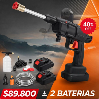 HIDROLAVADORA PORTATIL ALTA PRESIÓN DOBLE BATERIA