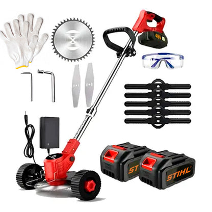 Guadaña  STIHL Eléctrica Profesional Recargable 3 en 1 ⚡️🔋 con Doble Batería y Kit Completo de Más de 20 Accesorios 🌿🛠️