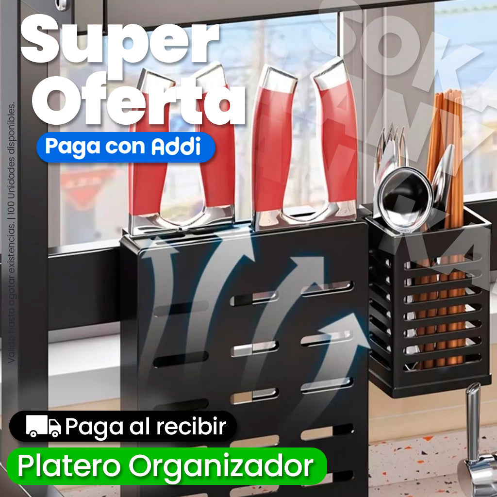 Organizador Escurridor de Platos con Tapa de 65 cm y 85 cm Acero Inoxidable Negro BlackFriday