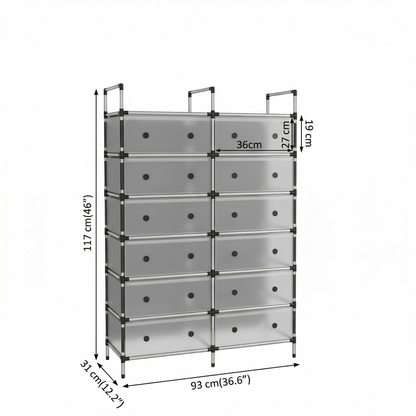 Organizador De Zapatos Metalico 7 Niveles Zapatero Con Tapa