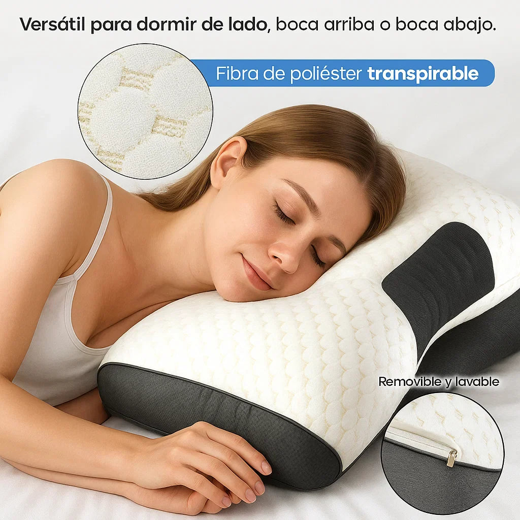 2 Almohadas Ortopédicas Cervicales Ultra Suaves 2x1 Soporte Ergonómico