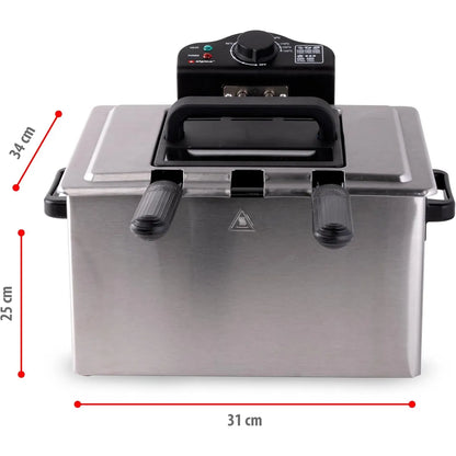 Freidora de Aceite Eléctrica 5 Litros 1200W Acero Inoxidable Sokany